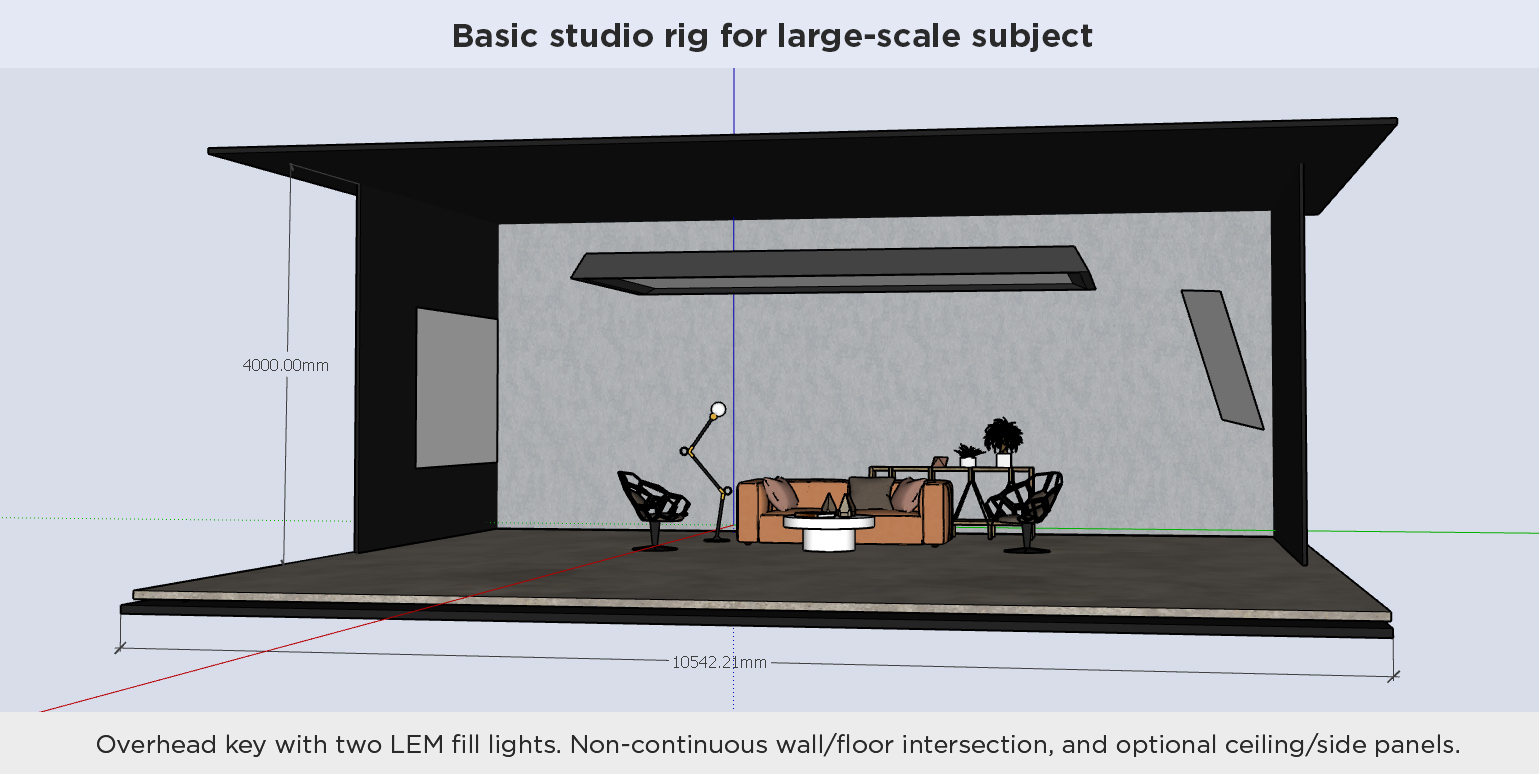 Screenshot of studio lighting setup