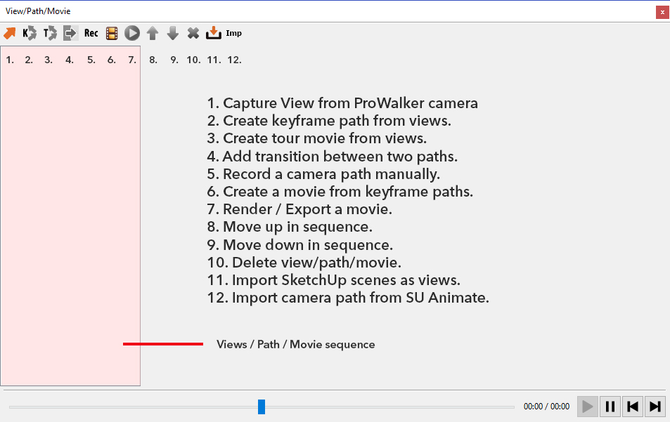 ProWalker Views/Paths/Movie Panel