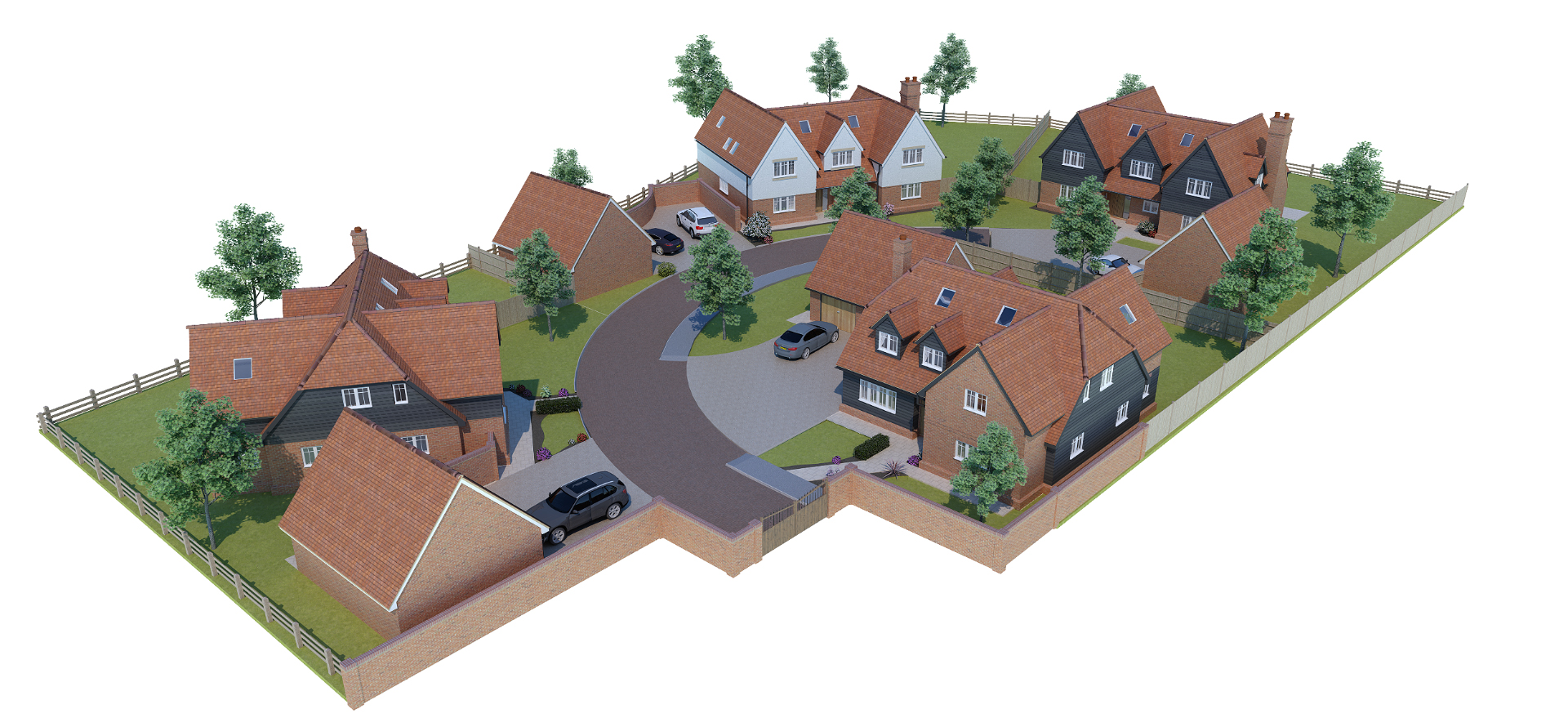 3D residential section render