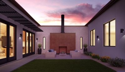 Canal House render - Twilight
