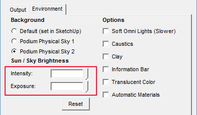 Brightness and intensity settings class=