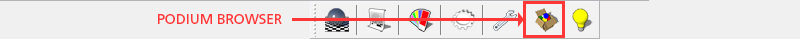 Podium Browser toolbar icon