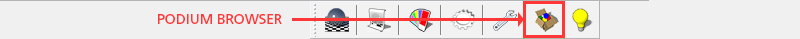 Podium Browser ツールバーアイコン
