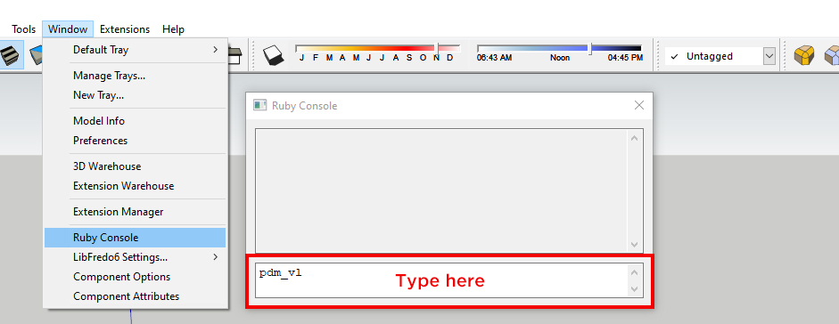 SketchUp Ruby Console