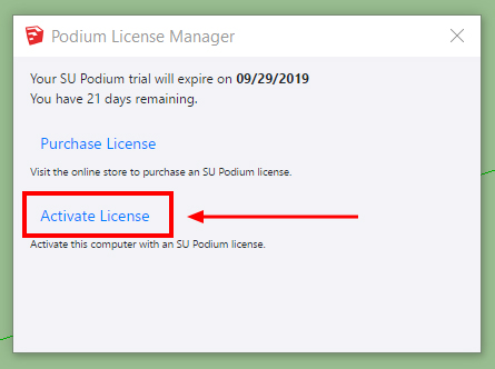 su podium browser not recognizing license